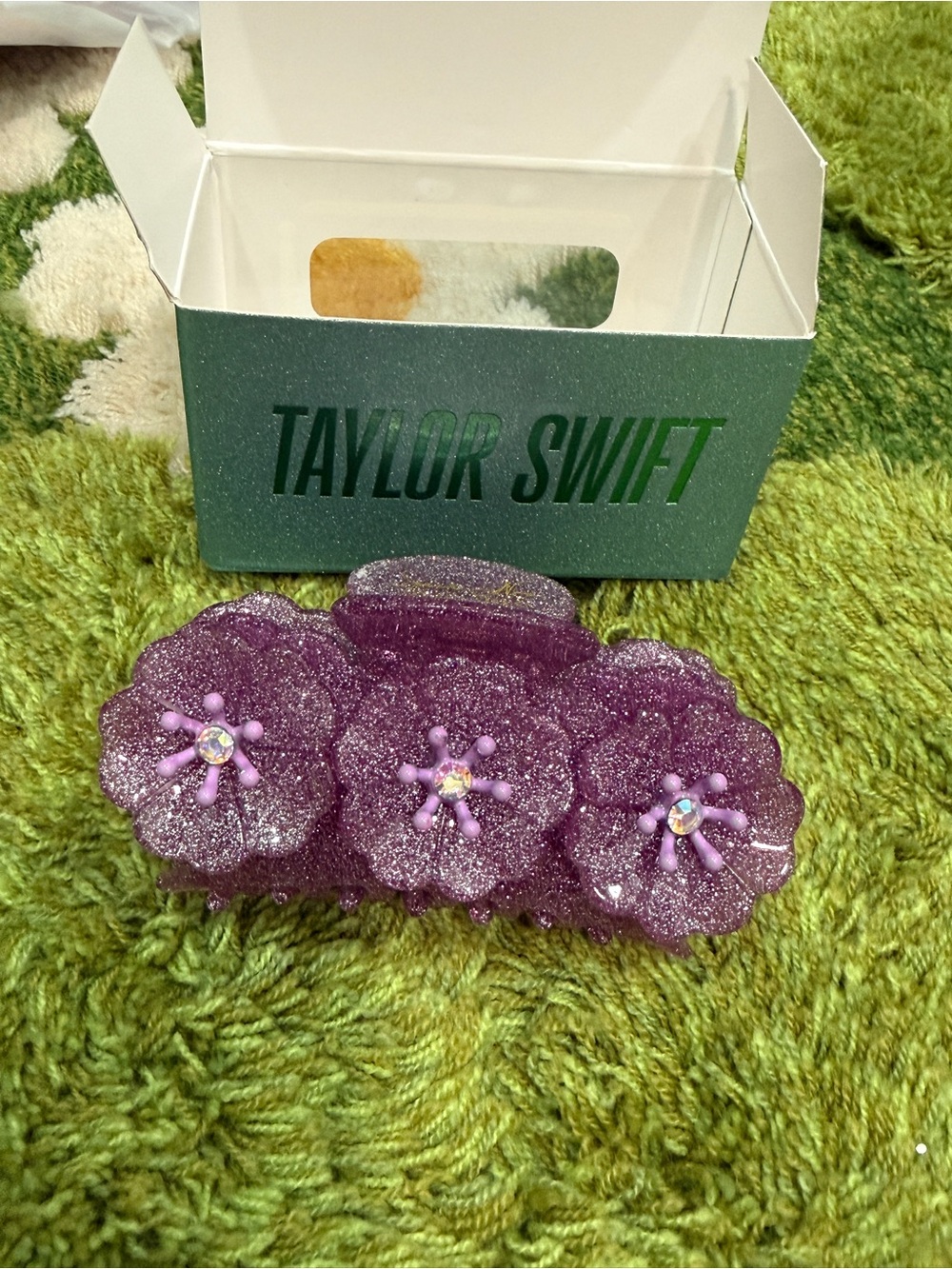 Taylor Swift Speak Now Hair Clip Claw Clip Purple Flowers Summer Collection